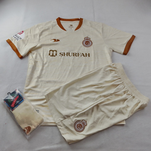 with Socks Adult Uniform 2022-2023 Al Nassr RONALDO 7 Third Away Soccer Jersey Shorts Football Kit