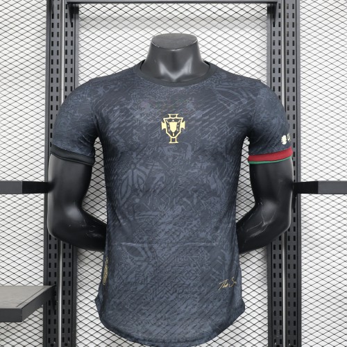 Player Version 2023-2024 Portugal Black Special Edition Soccer Training Jersey Football Pre-match Top