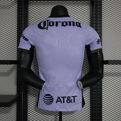 Player Version 2023-2024 Club America Aguilas Third Away Purple Soccer Jersey