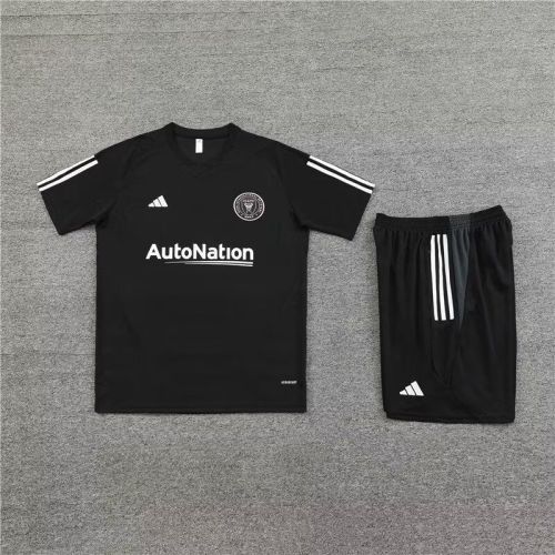 Adult Uniform 2023-2024 Inter Miami Black Soccer Training Jersey and Shorts Football Kits