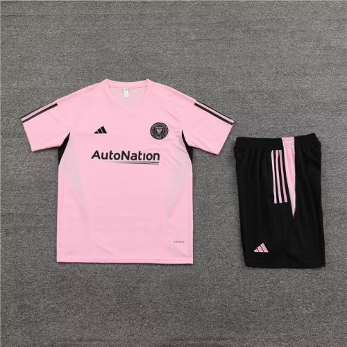 Adult Uniform 2023-2024 Inter Miami Pink Soccer Training Jersey and Shorts Football Kits