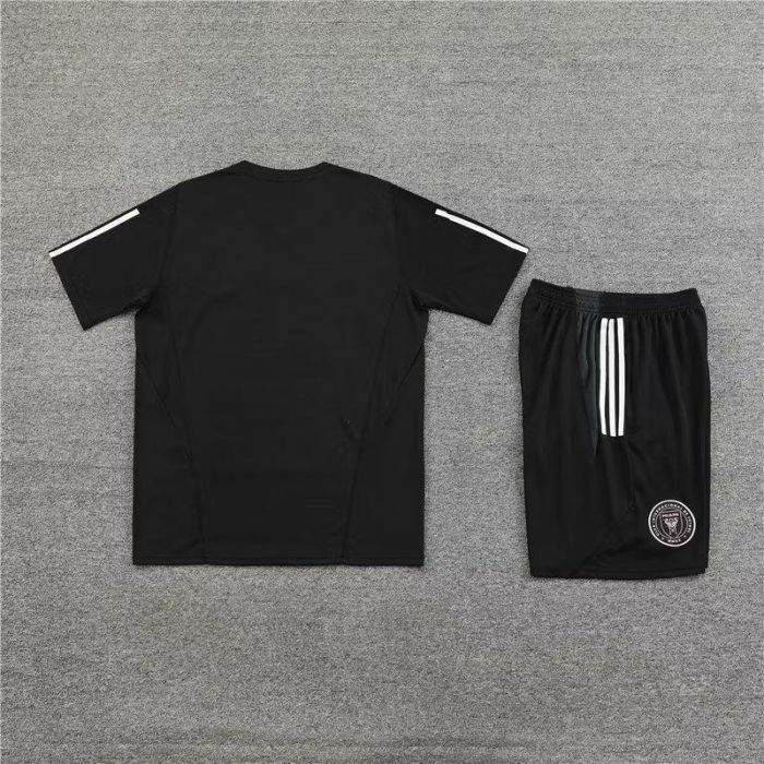 Adult Uniform 2023-2024 Inter Miami Black Soccer Training Jersey and Shorts Football Kits