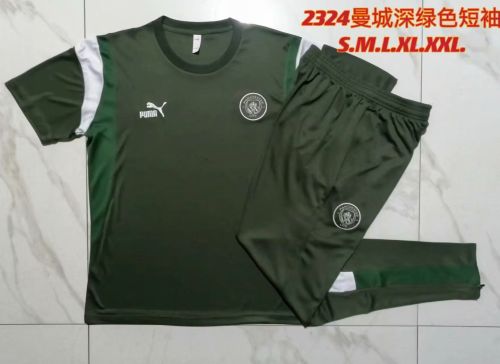 Adult 2023-2024 Palmeiras Dark Green Soccer Training Jersey and Long pants