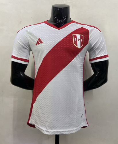 Player Version 2023 Peru Home Soccer Jersey