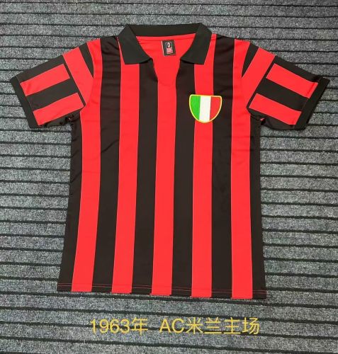 Retro Jersey 1963 AC Milan Home Soccer Jersey Vintage Football Shirt