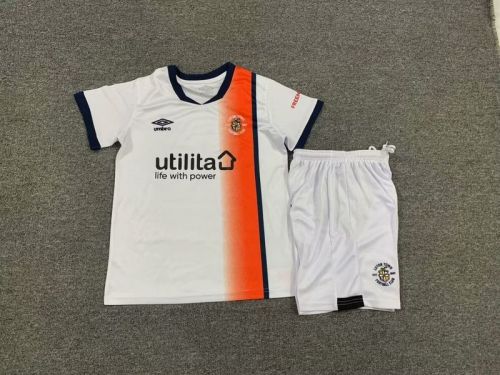 Youth Uniform Kids Kit 2023-2024 Luton Away White Soccer Jersey Shorts