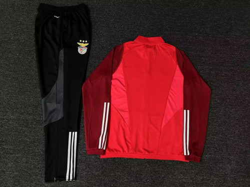 2023-2024 Benfica Red Soccer Jacket and Black Pants Football Tracksuit