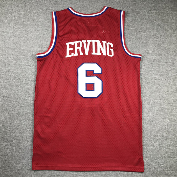 Mitchell&ness 1982-83 Philadelphia 76ers Red Basketball Shirt 6 ERVING NBA Jersey