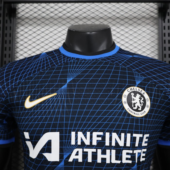 with Sponor Logo Chelsea Football Shirt Player Version 2023-2024 Chelsea Away Borland Soccer Jersey