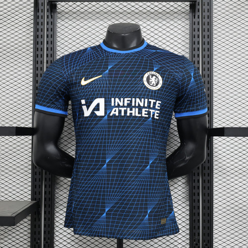 with Sponor Logo Chelsea Football Shirt Player Version 2023-2024 Chelsea Away Borland Soccer Jersey