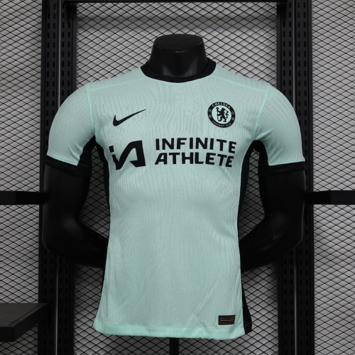 with Sponor Logo Chelsea Football Shirt Player Version 2023-2024 Chelsea Third Away Soccer Jersey
