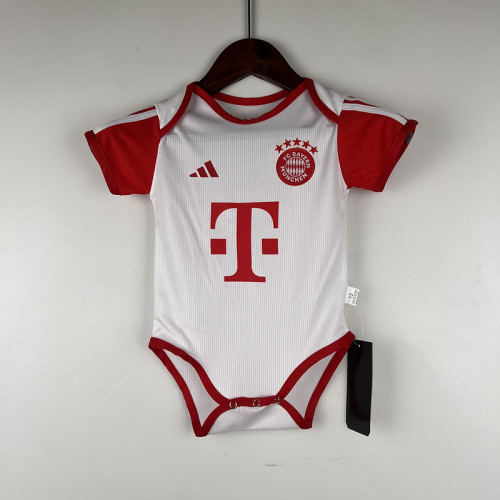 Baby Cloth 2023-2024 Bayern Munich Home Soccer Jersey Baby Onesies