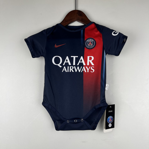 Baby Cloth 2023-2024 PSG Home Soccer Jersey Baby Onesies