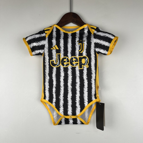 Baby Cloth 2023-2024 Juventus Home Soccer Jersey Baby Onesies