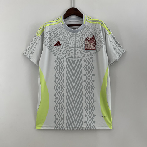 Fans Version 2023-2024 Mexico White/Grrey/Green Soccer Training Jersey