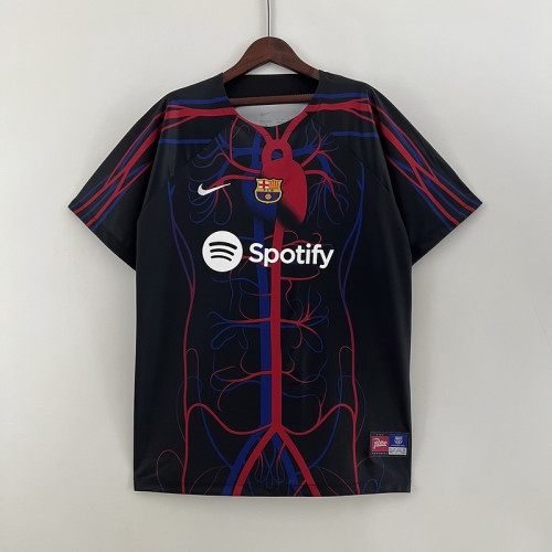 Fans Version Barca Camisetas de Futbol 2023-2024 Barcelona Special Edition Black/Purple/Red Soccer Jersey