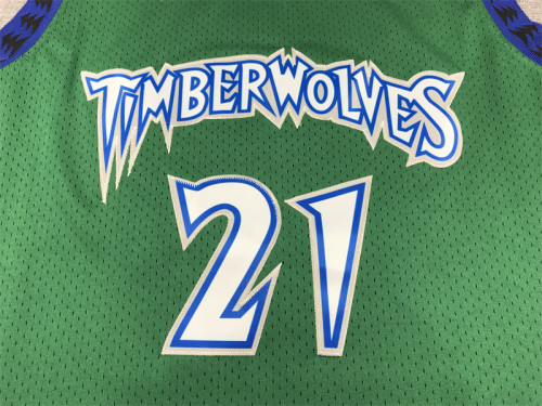 Mitchell&Ness 1997-98 Minnesota Timberwolves GRANETT 21 Green NBA Jersey Basketball Shirt