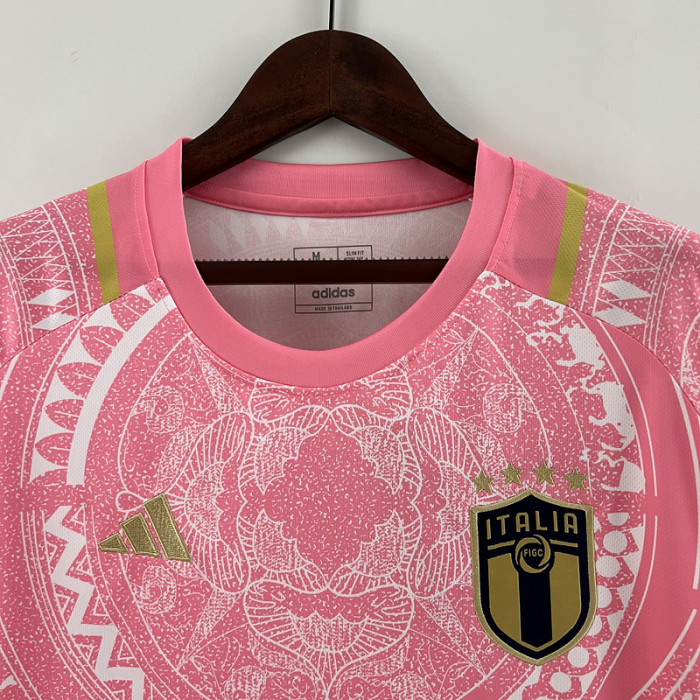 Fan Version 2023-2024 Italy Special Edition Pink Soccer Jersey Football Shirt