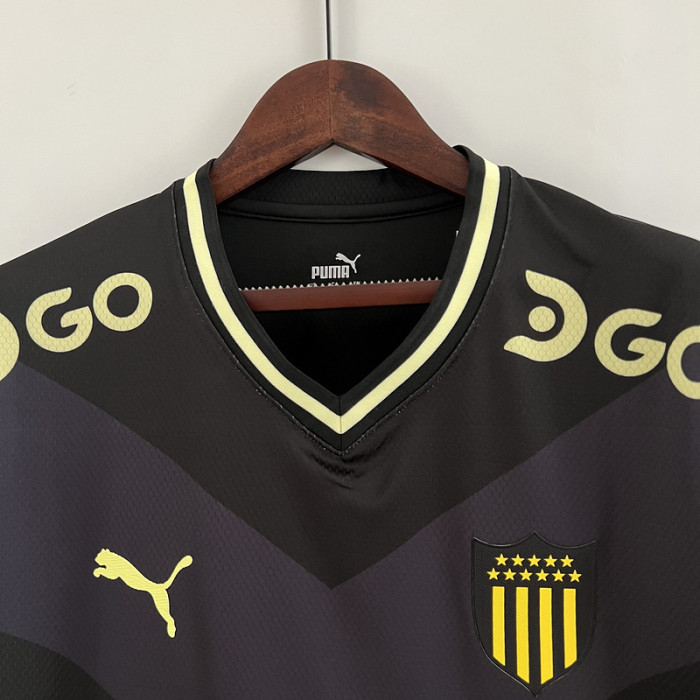 Fan Version 2023-2024 Peñarol Away Black Soccer Jersey