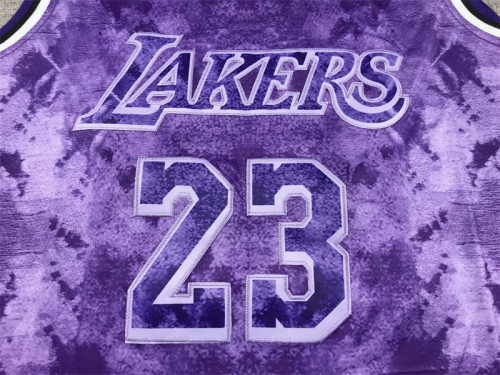 Featured Edition Los Angeles Lakers 23 JAMES Purple NBA Jersey Basketball Shirt