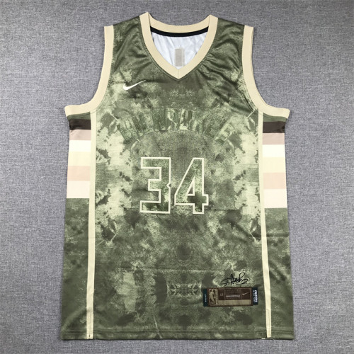 Featured Edition Milwaukee Bucks 34 ANTETOKOUNMPO NBA Shirt Basketball Jersey