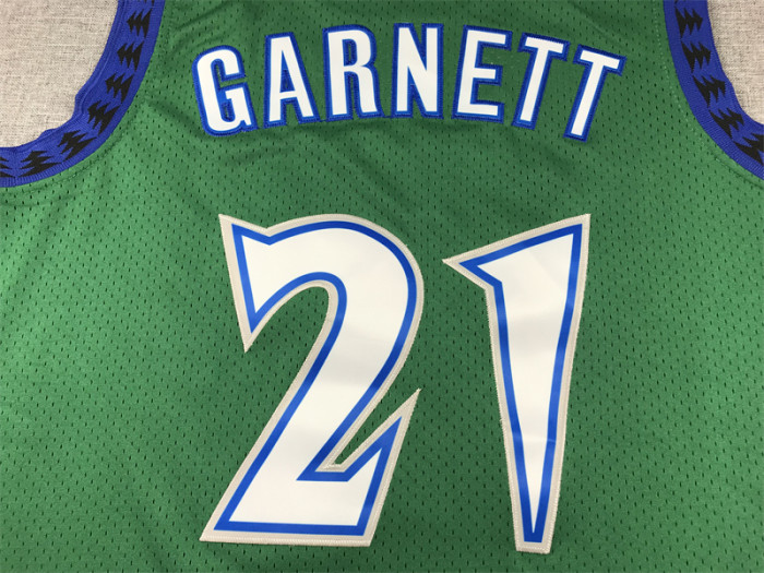 Mitchell&Ness 1997-98 Minnesota Timberwolves GRANETT 21 Green NBA Jersey Basketball Shirt