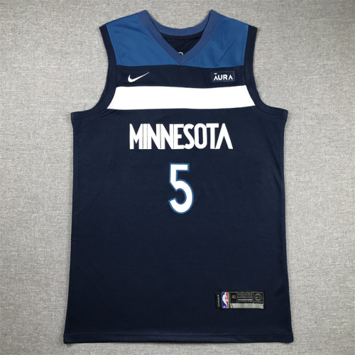 Featured Edition Minnesota Timberwolves 5 EDWARDS Borland NBA Jersey Basketball Shirt