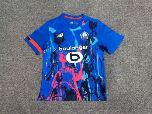 Fans Version 2023-2024 Lille Third Away Blue Soccer Jersey Football Shirt