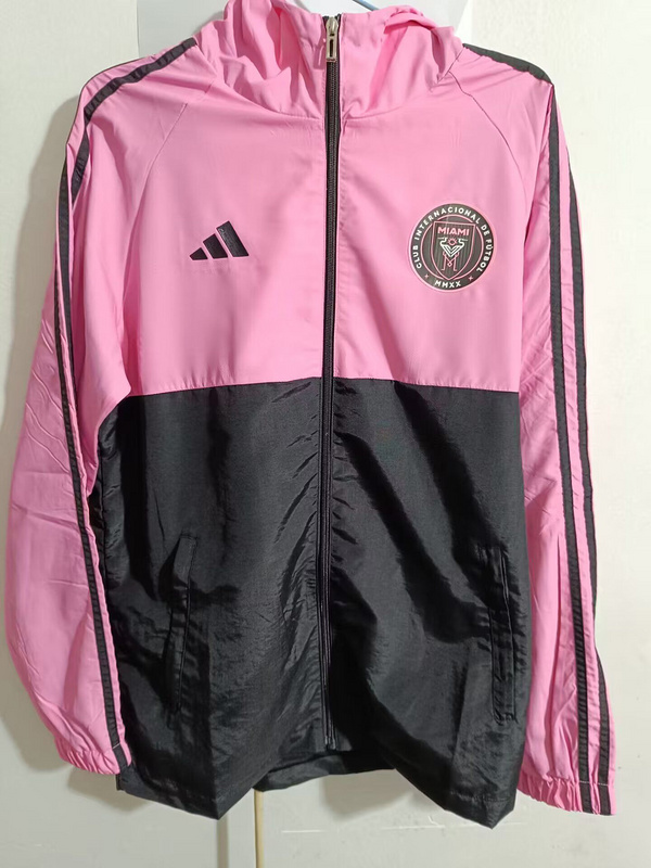 US 59.00 20232024 Inter Miami Pink/Black Soccer Windbreaker Jacket