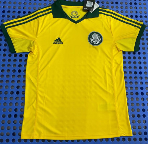 Retro Camisetas de Futbol 2014 Palmeiras Yellow Soccer Jersey Vintage Football Shirt