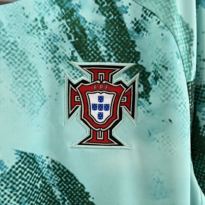 Fan Version 2023-2024 Portugal Green Soccer Training Jersey Football Pre-match Top