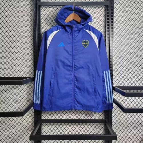2023-2024 Boca Juniors Blue/White Soccer Windbreaker Jacket
