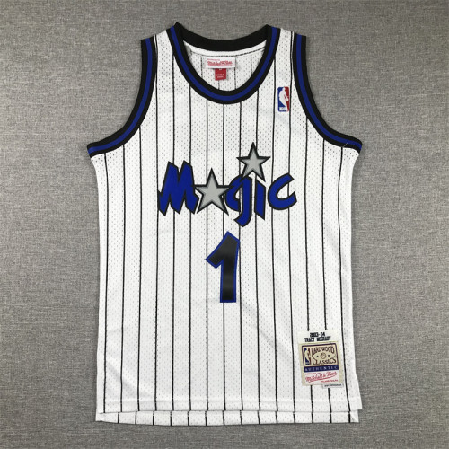 Youth Mitchell&ness 2003-04 Orlando Magic White Basketball Shirt 1 McGRADY Classic NBA Jersey