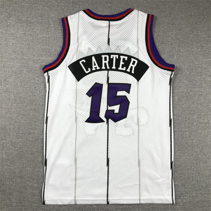 Mitchell&Ness 1998-99 Youth Shirt Kids Toronto Raptors 15 CARTER White NBA Jersey Child Basketball Shirt