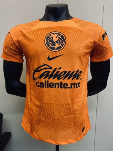 Player Version 2023-2024 Club America Aguilas Orange Soccer Jersey