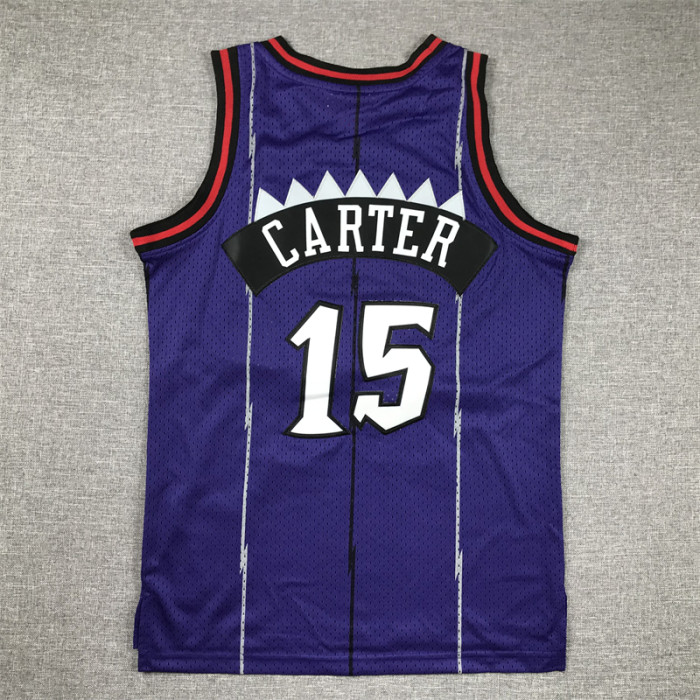 Mitchell&Ness 1998-99 Youth Shirt Kids Toronto Raptors 15 CARTER Purple NBA Jersey Child Basketball Shirt