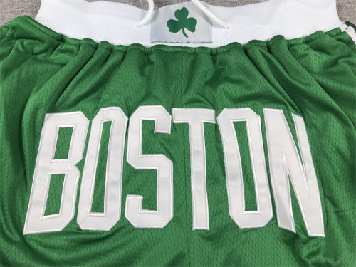 with Pocket 2023 Boston Celtics NBA Shorts Green Basketball Shorts