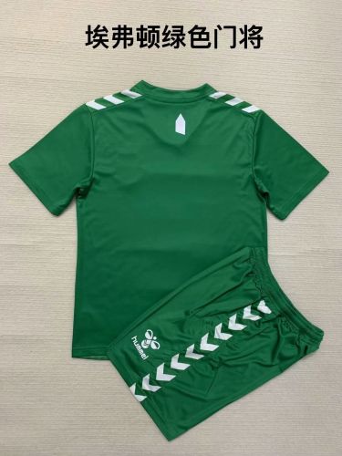 Adult Uniform 2023-2024 Everton Green Goalkeeper Soccer Jersey Shorts