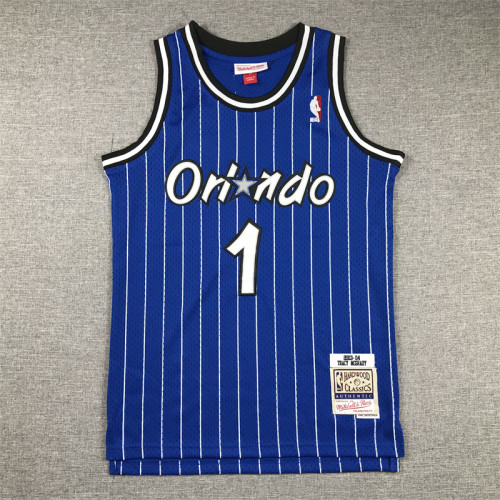 Mitchell&ness 2003-04 Orlando Magic Blue Basketball Shirt 1 McGRADY NBA Jersey