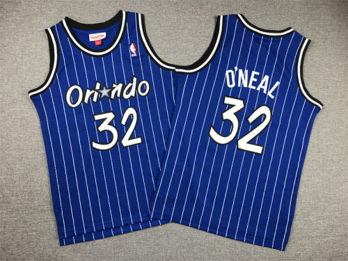 Youth Mitchell&ness 1994-95 Orlando Magic Black Basketball Shirt 32 O'NEAL Classic NBA Jersey