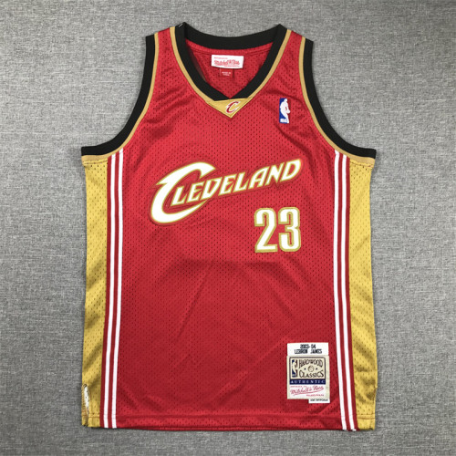 Youth Mitchell&Ness 2003-04 Cleveland Cavaliers 23 JAMES Red NBA Jersey