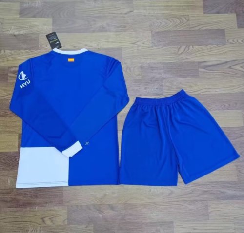 Long Sleeve Adult Uniform 2023-2024 Atletico Madrid Away Soccer Jersey Shorts