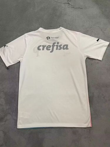 Fan Version Palmeiras 2023 White/Pink Shirt Soccer Jersey
