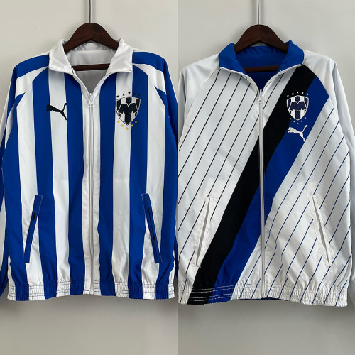 2023-2024 Monterrey Reversible Soccer Jacket Blue/White Football Jacket