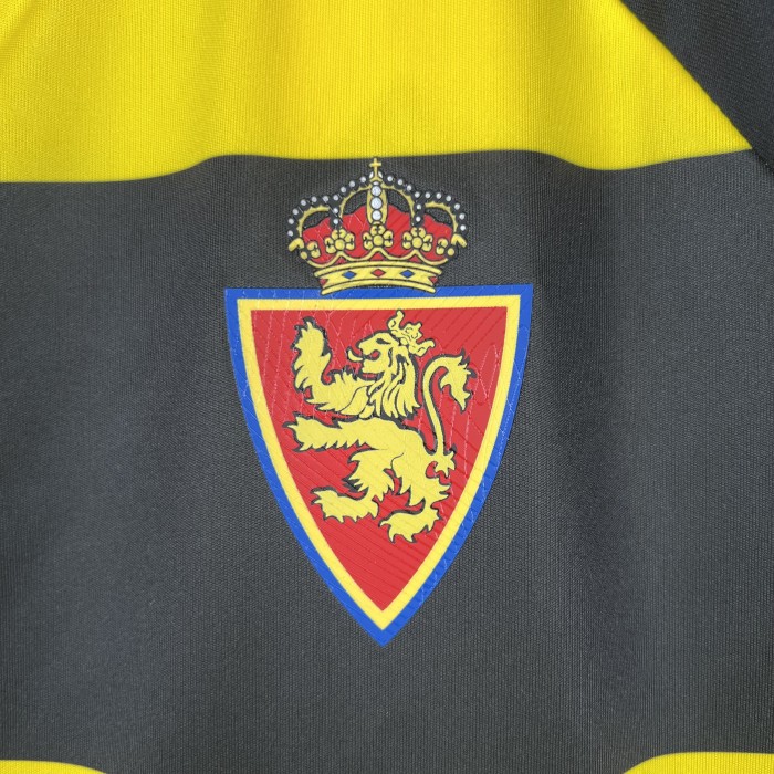 with LALIGA Patch Fan Version 2023-2024 Real Zaragoza Away Soccer Jersey