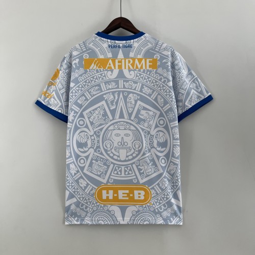 Fan Version 2023-2024 Tigres UANL White/Blue Special Edition Soccer Jersey