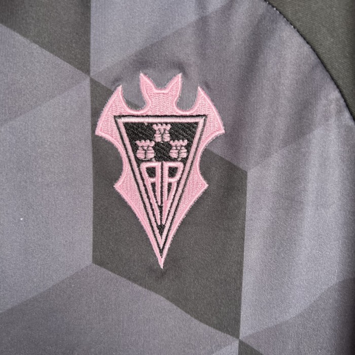 with LALIGA Patch Fan Version 2023-2024 Albacete Balompié Away Black/Pink Soccer Jersey