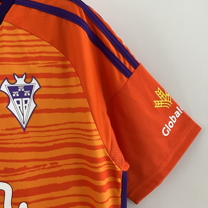 with LALIGA Patch Fan Version 2023-2024 Albacete Balompié Third Away Orange Soccer Jersey