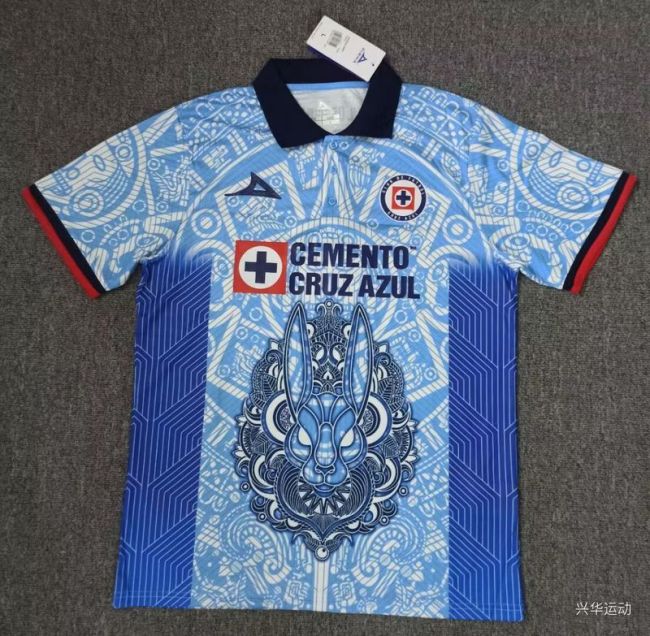 Fan Version 2023-2024 Cruz Azul Special Edition Blue Soccer Jersey