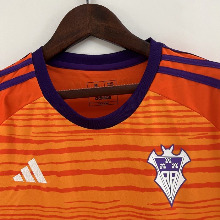 with LALIGA Patch Fan Version 2023-2024 Albacete Balompié Third Away Orange Soccer Jersey